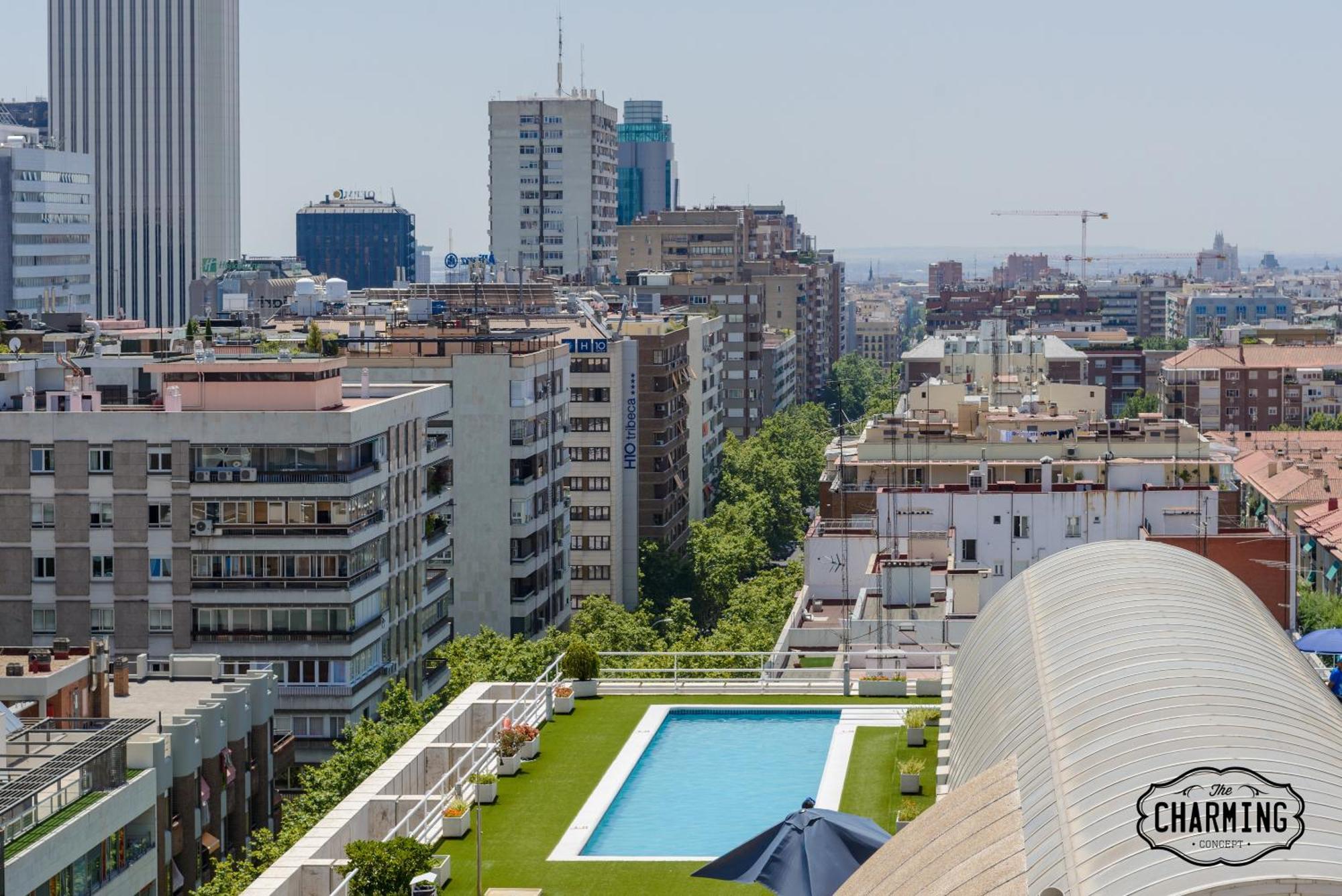 Charming Eurobuilding 2 Terrace Exclusive - Plaza De Parking Apartment Madrid Ngoại thất bức ảnh